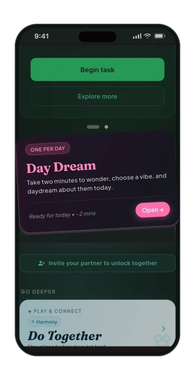 A daily ritual, made for two. Two minutes that bring you closer.