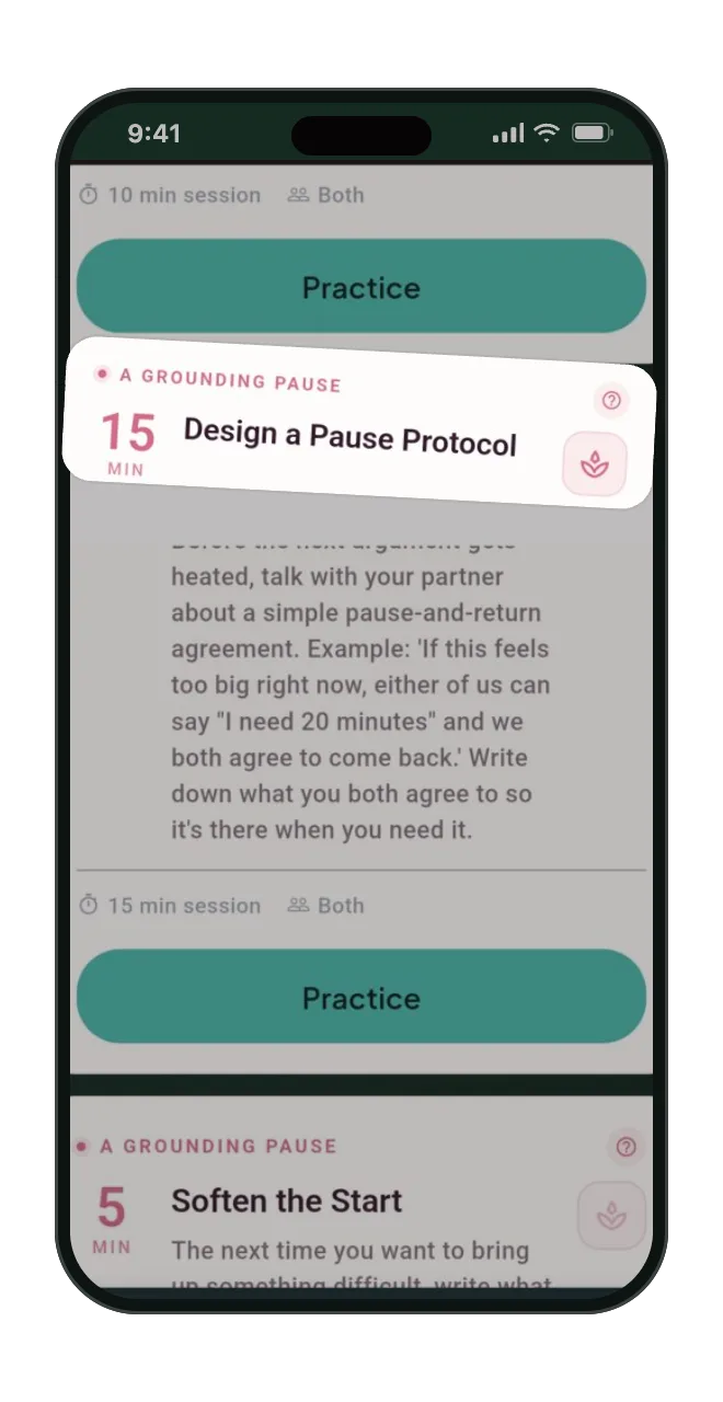 Fewer fights. Faster repairs. Relationship tools for heated moments.
